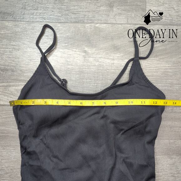 Aleumdr high Cut Cheeky Ribbed One Piece Swimsuit Size S - Picture 2 of 4